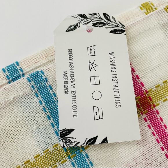 100% Cotton Spring Plaid Table Runner 71" Long NWT - Picture 4 of 5